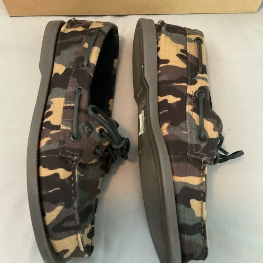 Mens Sperry A/O 2-Eye Camo Jungle Shoes Sz 8.5 M